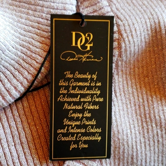 DG2 by Diane Gilman - Sweater - Sparkly Mauve Silver Metallic Threads - 1X - NWT - Picture 14 of 16